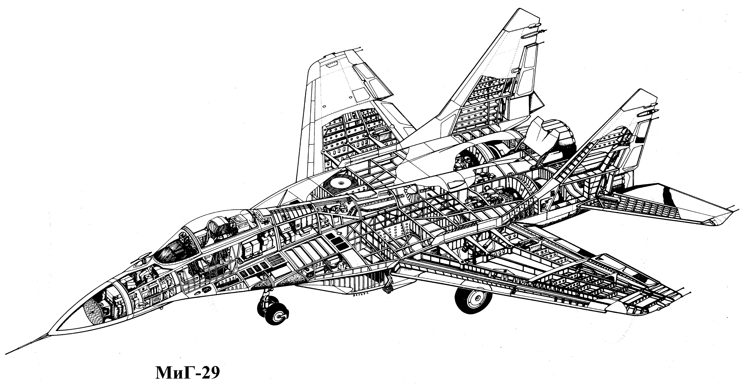 Миг-29 Компоновочная схема