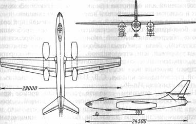 Схема самолета Ил-46