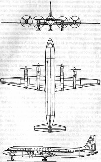Схема самолета Ил-18