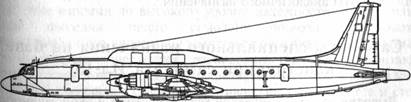 Схема самолета Ил-18РТ (Ил-18СИП, Ил-20РТ)