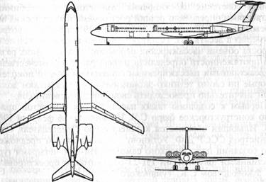 Схема самолета Ил-62