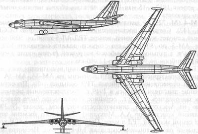 Схема дальнего бомбардировщика М-4