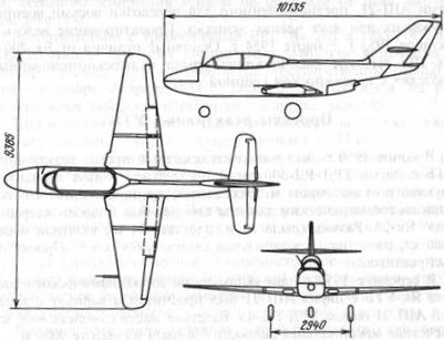 Схема самолета Як-30