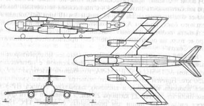 Схема самолета Як-25М