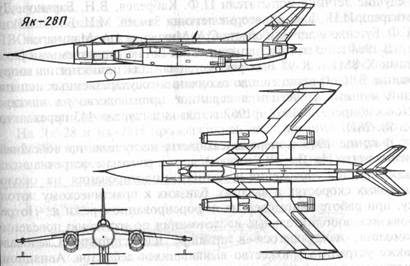 Схема самолета Як-28П