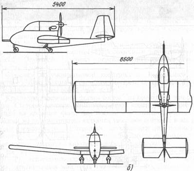 Схема самолета ХАИ-17